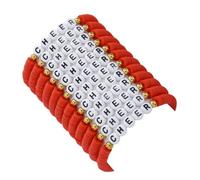Fuqimanman2020 12Pcs Polymer Clay CHEER Stretch Bracelets Multicolor Friendship Cheerleader Bracelets for Team Cheer, 5 UK, Polyvinyl Chloride, no gemstone
