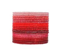 Fuqimanman2020 20/30 Pcs Colorful Seed Beaded Bracelets Handmade Bohemian Layered Glass Beads Braclets for Women, One Size, beaded, no gemstone