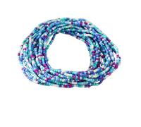 Fuqimanman2020 20 Pcs Colorful Seed Beaded Bracelets Bohemian Layered Glass Beads Stackable Bracelets for Women, One Size, beaded, no gemstone