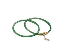 Fuqimanman2020 2PCS/Set Retro Natural Jade Flower Bangles Bracelet Set Gemstone Couples Lucky Wealth for Women, 2.36 inches, Stone, stone