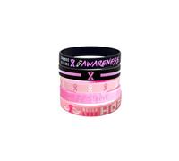 Fuqimanman2020 5 PCS Breast Cancer Awareness Silicone Bracelets Set for Women Pink Ribbon Wristbands Hope Faith Strength Courage Cancer Survive Comfort Inspiring Accessories Gifts Party Supplies, S