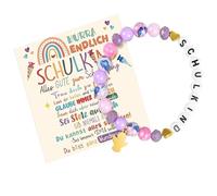 Fuqimanman2020 Angelic Unicorn Bead Bracelet With Letters SCHULKIND Galentine Bracelet For Men And Women, M, Stone, no gemstone