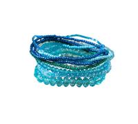 Fuqimanman2020 Bohemian Crystal Beaded Stackable Bracelets Handmade Colorful Crystal Pearl Seed Beads Bracelets for Women Jewelry, One Size, Metal, no gemstone