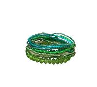 Fuqimanman2020 Bohemian Crystal Beaded Stackable Bracelets Handmade Colorful Crystal Pearl Seed Beads Bracelets for Women Jewelry, One Size, Metal, no gemstone