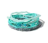 Fuqimanman2020 Colorful Seed Beaded Bracelets Bohemian Glass Beads Stackable Bracelets for Women, One Size, beaded, no gemstone