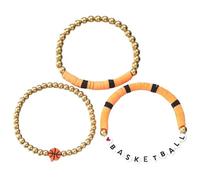 Fuqimanman2020 Football Basketball Baseball Rugby Alphabet String Multi-layer Bracelet Elastic Bracelet for Sports Fans Women Men, M, Stone, no gemstone