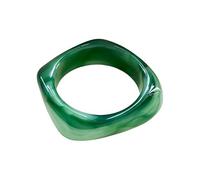 Fuqimanman2020 Geometric Thick Colorful Retro Acrylic Irregular Square Resin Bracelet for Women