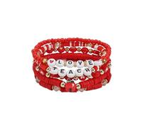 Fuqimanman2020 Handmade Bead Teacher Bracelet Love Inspire Teacher Appreciation Gifts form Student Appreciation Thank You End of Year Graduation, S, Zinc, no gemstone