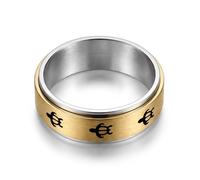 Fuqimanman2020 Sea Turtle Spinner Band Ring Anxiety Relief Fidget Anti Stress Rings Stainless Steel Enamel Relieving for Women Men Couple Hawaiian Beach Animal Jewelry, Metal, alloy