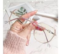 FUQINQINGOZ Anti Blue Light Computer Readers Oversized Lightweight Reading Glasses Eyeglasses Anti Eyestrain Flat Light Mirror (Color : Tea, Size : +300)