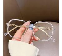 FUQINQINGOZ Anti Blue Light Computer Readers Oversized Lightweight Reading Glasses Eyeglasses Anti Eyestrain Flat Light Mirror (Color : Transparent, Size : +300)