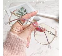 FUQINQINGOZ Anti Blue Light Computer Readers Oversized Lightweight Reading Glasses Eyeglasses Anti Eyestrain Flat Light Mirror (Color : Tea, Size : +300)