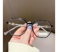 FUQINQINGOZ Anti Blue Light Computer Readers Oversized Lightweight Reading Glasses Eyeglasses Anti Eyestrain Flat Light Mirror (Color : Black, Size : +100)