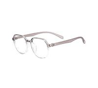 FUQINQINGOZ Blue Light Blocking Eyeglasses Oversized Reading Glasses Anti Eyestrain Computer Readers TR Frame Flat Light Mirror(Gray,+0.00)