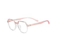 FUQINQINGOZ Blue Light Blocking Eyeglasses Oversized Reading Glasses Anti Eyestrain Computer Readers TR Frame Flat Light Mirror(Pink,+0.00)