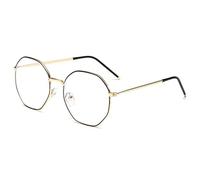 FUQINQINGOZ Metal Computer Readers Anti Glare Stylish Reading Glasses Big Frame Eyeglasses Anti Blue Light Flat Light Mirror(C4,+150)