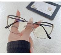 FUQINQINGOZ Oversized Computer Readers Cat Eyes Anti Glare Blue Light Blocking Reading Glasses Trendy Flat Light Mirror Eyewear (Color : C1, Size : +200)