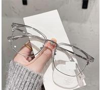 FUQINQINGOZ Sturdy Anti UV Reading Glasses Anti Blue Light Computer Readers Trendy Flat Light Mirror Presbyopic Glasses Women/Men (Color : Gray, Size : +350)