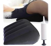 Fuqmie Pillow, Fuqmie Pillow Wedge, Portable Wedge Fun Pillow Inflatable Cushion, Position Pillow is Designed to Enhance Connection and Comfort (Black)