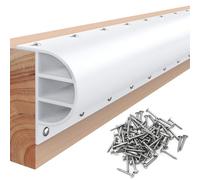 FUQUN Dock Bumpers, 3-Pack 10FT Heavy-Wall EPDM Rubber Docking Fender for Straight & Side Protection, Wider & Thikcer Dock Edging Bumper with Mounting Screws & Drill Bit, White