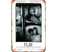 Fur: An Imaginary Portrait of Diane Arbus Vintage Tin Sign Metal Poster Plaque Retro Wall Decor Poster for Home Hotel Cafes Sign Gift 8x12 Inch