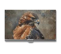 Fur And Feathers Metal Business Card Case for Men Women Slim Pocket Purse Multi Wallet Professional Pocket Card Holder for Name Card Credit Card, style, One Size