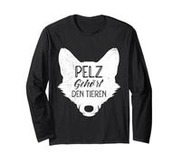 FUR BELONGS TO NATURE Anti Fur Funny Animal Rights Long Sleeve T-Shirt