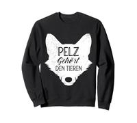 FUR BELONGS TO NATURE Anti Fur Funny Animal Rights Sweatshirt