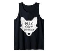 FUR BELONGS TO NATURE Anti Fur Funny Animal Rights Tank Top