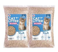 Fur & Bone 2 x 30L Cat Litter - Ultra Absorbent Biodegradable Wooden Pellets, Natural Scent, Odour Control, Soft Bedding for Comfort, Made from Virgin Wood - Scandinavian Timber Aroma