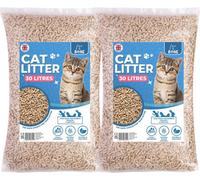 Fur & Bone 2 X 30L Cat Litter - Ultra Absorbent Wooden Pellets, Odour Control, And Soft Bedding - Scandinavian Timber Aroma