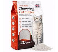 Fur & Bone 20L Clumping Cat Litter Natural Bentonite Clay Unscented Low Dust Odour Control