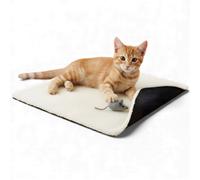 Fur & Bone Self-Warming Pet Heat Pad - Large 60X47Cm Mat With Removable Fleece Cover - Ideal For Cats, Dogs & Indoor Beds
