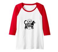 Fur-bulous Cat Parent: Feline Lover's Quirky Raglan Baseball Tee, Women, Red/White, S