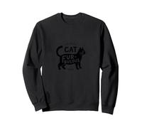 Fur-bulous Cat Parent: Feline Lover's Quirky Sweatshirt, Adult Unisex, Black, M