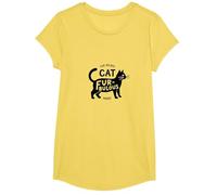 Fur-bulous Cat Parent: Feline Lover's Quirky T-Shirt, Girls, Lemon, Medium