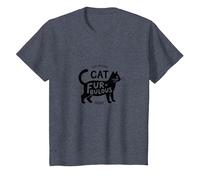 Fur-bulous Cat Parent: Feline Lover's Quirky T-Shirt, Kids, Heather Blue, 2 Years