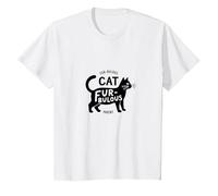 Fur-bulous Cat Parent: Feline Lover's Quirky T-Shirt, Kids, White, 3 Years