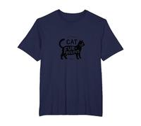 Fur-bulous Cat Parent: Feline Lover's Quirky T-Shirt, Men's Big and Tall, Navy, 4X Tall