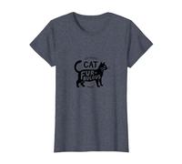 Fur-bulous Cat Parent: Feline Lover's Quirky T-Shirt, Women, Heather Blue, L