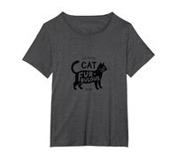 Fur-bulous Cat Parent: Feline Lover's Quirky T-Shirt, Women's Plus, Dark Heather Grey, 2X