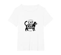 Fur-bulous Cat Parent: Feline Lover's Quirky T-Shirt, Women's Plus, White, 1X