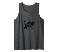 Fur-bulous Cat Parent: Feline Lover's Quirky Tank Top, Men, Dark Heather Grey, S