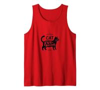 Fur-bulous Cat Parent: Feline Lover's Quirky Tank Top, Men, Red, M