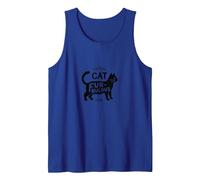 Fur-bulous Cat Parent: Feline Lover's Quirky Tank Top, Men, Royal Blue, XL