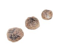 Fur Catnip Balls Set of 3 Soft Fluffy Furry Toys for Indoor Cats Mimicking Live Prey