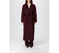 Fur Coat MAX MARA Woman color Burgundy - Size: 40 - female