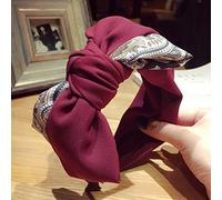 Fur Coat Without Accessories Hairband Velvet Knot Headband Hair Women's Bow Tie Accessory Enfilment (A, One Size)