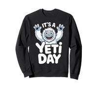 Fur Cryptid Super Snow Whimsical Retro Lovely Detailed Yeti Sweatshirt