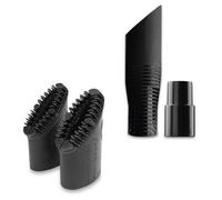 FUR-EEL Pet Hair Removal Vacuum Attachment for Car Detailing, 2.0 Pro Combo with 2 Replaceable Rubber Brush Heads, No Clog Airflow, Fits 1 1/4 and 1 3/8 in Hoses, 32mm and 35mm